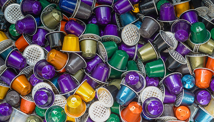 Coffee pods are difficult to recycle