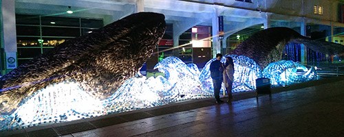 The Bristol Whales sculpture