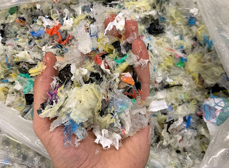 BOSS 2D sorted post consumer flexible plastic waste
