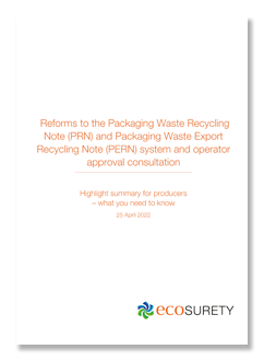 Ecosurety summary guide to the PRN consultation April 2022